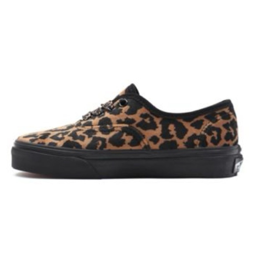 Vans Kids Authentic Leopard Print Skate Shoes - Brown/Black - Fits Woman Sz 7.5 - Picture 3 of 9